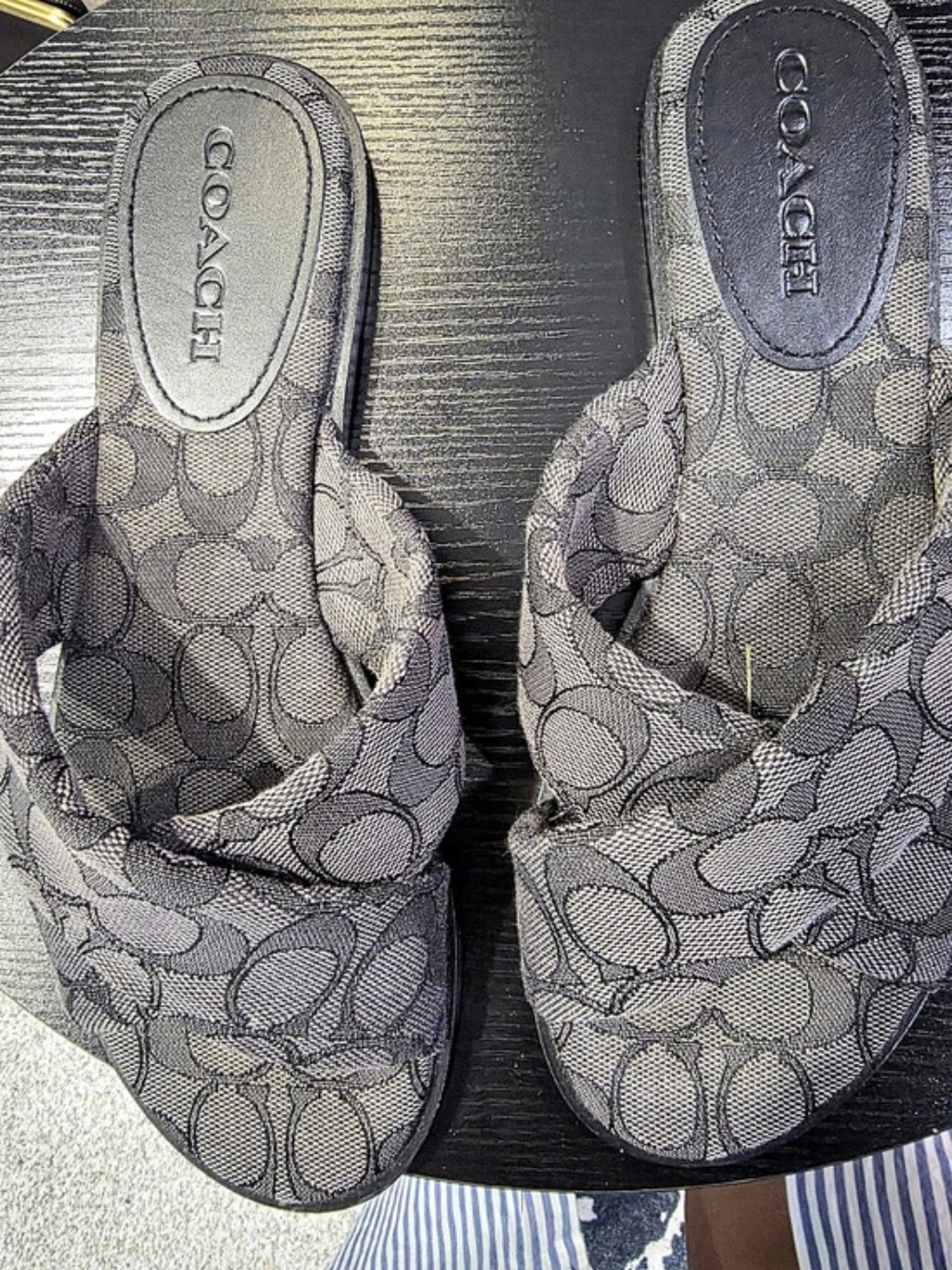 Coach Criss Cross Slide In Signature Jacquard Signature Jacquard Black